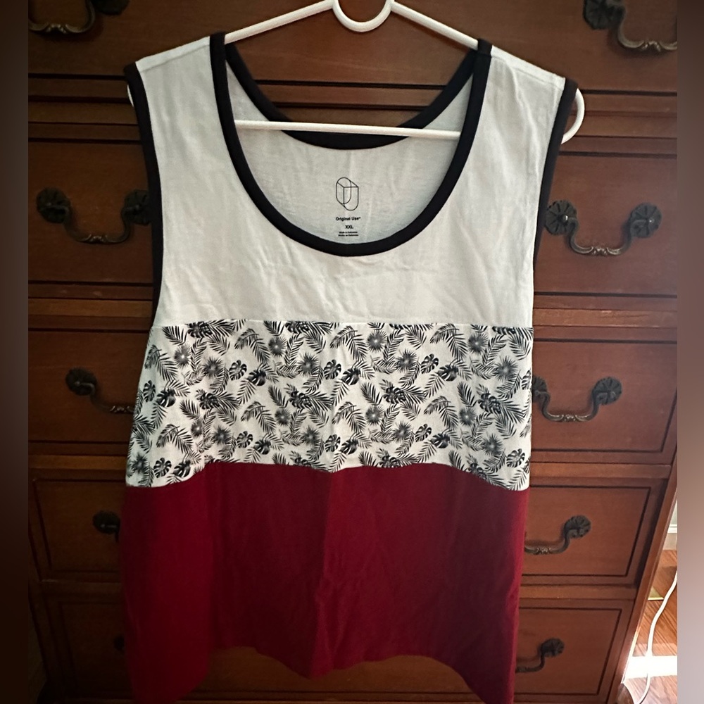 Color Block Tropical Tank Top